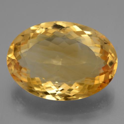 Deep Golden Orange Citrine Gem - 16.8ct Oval Facet (ID: 443756)