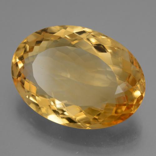 16.76 ct Golden Citrine Stone, Natural Citrine in Oval Facet Shape for Sale