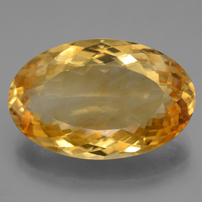 20.52 ct Golden Citrine Gemstone, Citrine Gem in Oval Facet Shape for Sale.