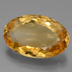20.52 ct Golden Citrine Stone, Natural Citrine in Oval Facet Shape for Sale