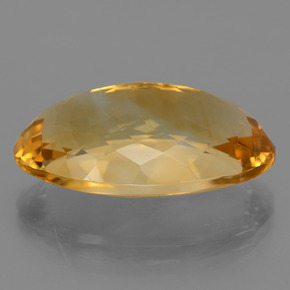 Citrine Gemstone in 23.6 x 15.3 mm Size for Sale, Citrine Stone in Medium-Dark Golden Color