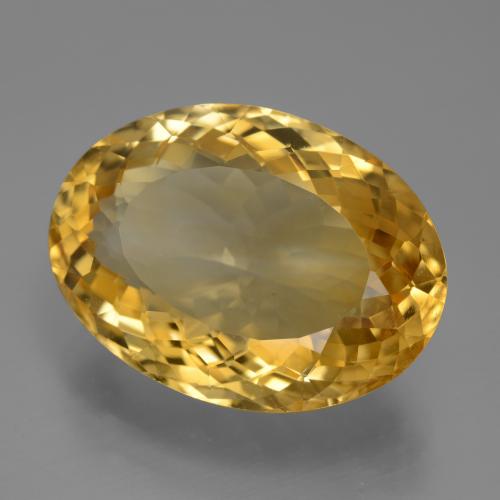 20.06 ct Golden Citrine Stone, Natural Citrine in Oval Facet Shape for Sale