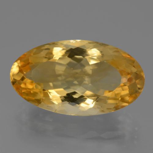 Medium-Dark Golden Цитрин Камень - 14.7ct Фасетный Овал (ID: 443851)