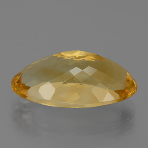 Citrine Gemstone in 22.3 x 12.5 mm Size for Sale, Citrine Stone in Medium-Dark Golden Color