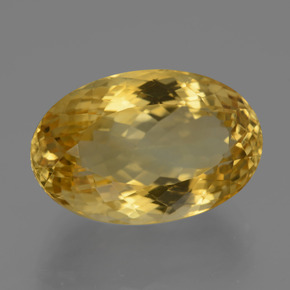 18.28 ct Golden Citrine Stone, Natural Citrine in Oval Facet Shape for Sale