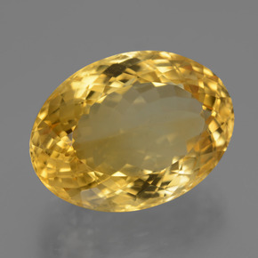 19.99 ct Golden Citrine Stone, Natural Citrine in Oval Facet Shape for Sale