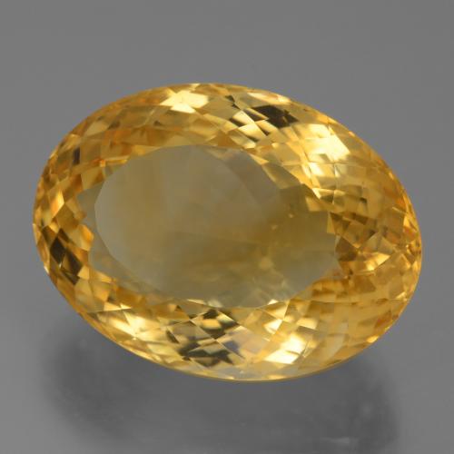 24.63 ct Golden Citrine Stone, Natural Citrine in Oval Portuguese-Cut Shape for Sale