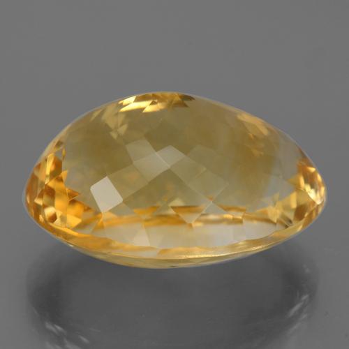 Citrine Gemstone in 21.6 x 15.9 mm Size for Sale, Citrine Stone in Medium-Dark Golden Color