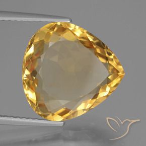 7.15 ct Golden Citrine Stone, Natural Citrine in Pear Facet Shape for Sale