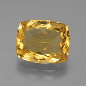 5ct Cushion-Cut Yellow Golden Citrine Gem for sale 5ct Cushion-Cut Yellow Golden Citrine Gem (ID: 445216)