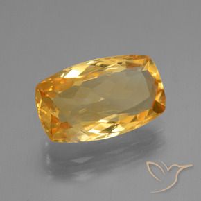 3.63 ct Golden Citrine Stone, Natural Citrine in Cushion-Cut Shape for Sale