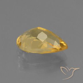 Citrine Gemstone in 11.2 x 7.6 mm Size for Sale, Citrine Stone in Deep Golden Orange Color
