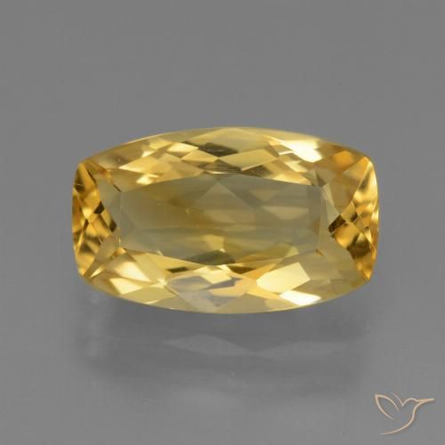 2.82ct Natural Medium-Light Golden Citrine, Cushion, VS