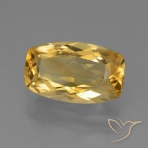 2.82 ct Golden Citrine Stone, Natural Citrine in Cushion-Cut Shape for Sale