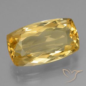 7.15 ct Golden Citrine Stone, Natural Citrine in Cushion-Cut Shape for Sale