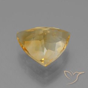 Citrine Gemstone in 12.6 x 12 mm Size for Sale, Citrine Stone in Medium-Dark Golden Color
