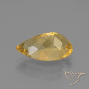 Citrine Gemstone in 12.7 x 8 mm Size for Sale, Citrine Stone in Medium-Dark Golden Color