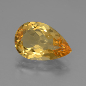 3.3ct Pear Facet Yellow Golden Citrine Gem for sale 3.3ct Pear Facet Yellow Golden Citrine Gem (ID: 445544)