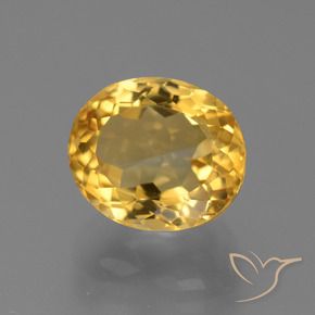 4.88 ct Golden Citrine Stone, Natural Citrine in Oval Facet Shape for Sale