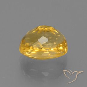 Citrine Gemstone in 11.1 x 9.4 mm Size for Sale, Citrine Stone in Deep Golden Orange Color