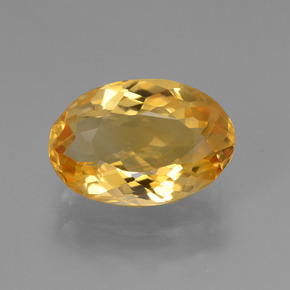 Dorado oscuro medio Citrina Gema - 4ct Forma ovalada (ID: 445711)