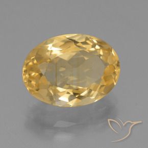 3.80 ct Golden Citrine Stone, Natural Citrine in Oval Facet Shape for Sale
