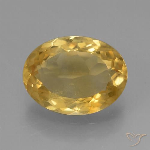 3.52ct Natural Golden Orange Citrine, Oval, VS
