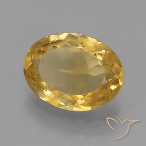 3.52 ct Golden Citrine Stone, Natural Citrine in Oval Facet Shape for Sale