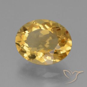 4.91 ct Golden Citrine Stone, Natural Citrine in Oval Facet Shape for Sale