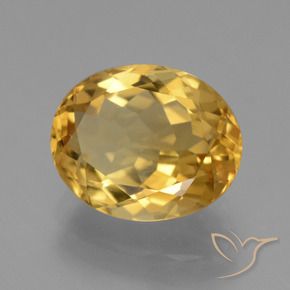 4.15 ct Golden Citrine Stone, Natural Citrine in Oval Facet Shape for Sale