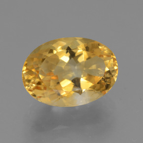 3.74 ct Golden Citrine Stone, Natural Citrine in Oval Facet Shape for Sale