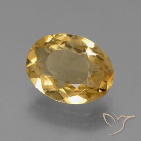 2.96 ct Golden Citrine Stone, Natural Citrine in Oval Facet Shape for Sale