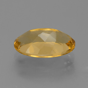 Citrine Gemstone in 12.6 x 8 mm Size for Sale, Citrine Stone in Medium-Dark Golden Color