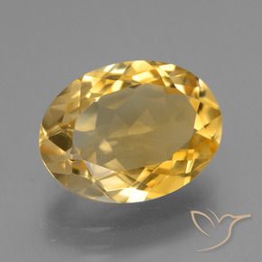 3.93 ct Golden Citrine Stone, Natural Citrine in Oval Facet Shape for Sale