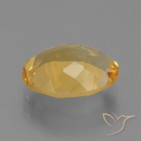 Citrine Gemstone in 12.5 x 9.5 mm Size for Sale, Citrine Stone in Bright Gold Color