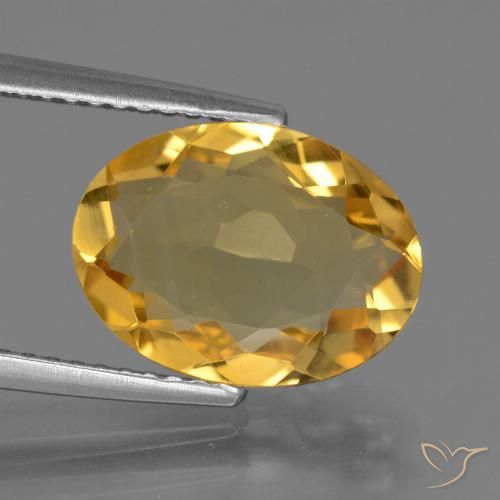 3.08ct Natural Deep Golden Orange Citrine, Oval, VVS