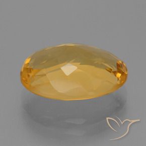 Citrine Gemstone in 13.3 x 9.5 mm Size for Sale, Citrine Stone in Deep Orange-Gold Color