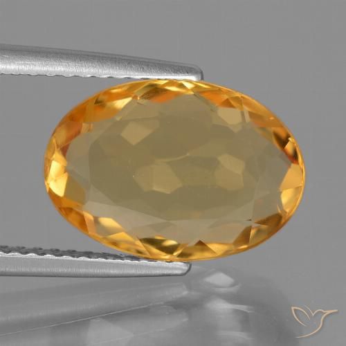 4.64ct Natural Dark Orange Citrine, Oval, VS