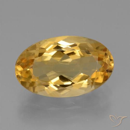 3.73ct Natural Deep Golden Orange Citrine, Oval, VVS-VS