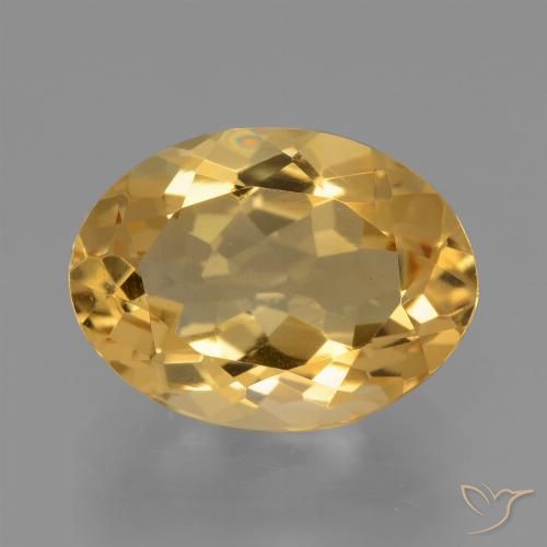 3.63ct Natural Light Orange-Gold Citrine, Oval, VVS