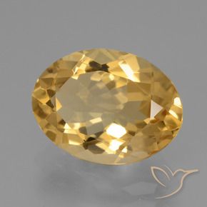 3.63 ct Golden Citrine Stone, Natural Citrine in Oval Facet Shape for Sale