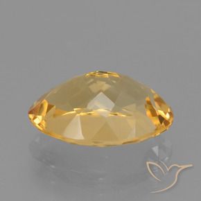 Citrine Gemstone in 12.3 x 9.1 mm Size for Sale, Citrine Stone in Light Orange-Gold Color