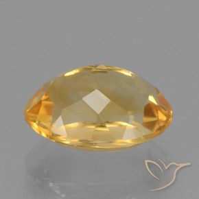Citrine Gemstone in 12.5 x 9.3 mm Size for Sale, Citrine Stone in Medium-Dark Golden Color