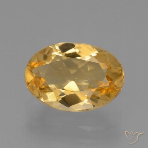 2.48ct Natural Medium-Dark Golden Citrine, Oval, VVS