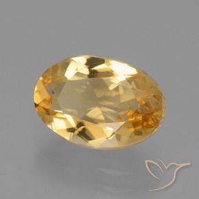 2.48 ct Golden Citrine Stone, Natural Citrine in Oval Facet Shape for Sale