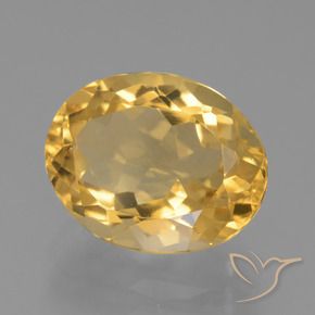4.21 ct Golden Citrine Stone, Natural Citrine in Oval Facet Shape for Sale