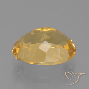Citrine Gemstone in 12.1 x 9.6 mm Size for Sale, Citrine Stone in Medium Gold Color