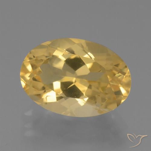 4.46ct Natural Medium Gold Citrine, Oval, VVS