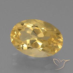 4.46 ct Golden Citrine Stone, Natural Citrine in Oval Facet Shape for Sale