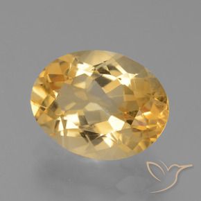 4.26 ct Golden Citrine Stone, Natural Citrine in Oval Facet Shape for Sale